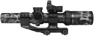 MTAC 1-4x24 Illuminated Ballistic AR Reticle and FastFire Red Dot Reflex Sight Blacked Out