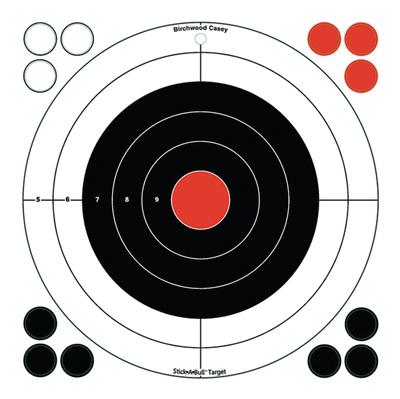 Stick-A-Bull Self-Adhesive Bullseye Targets 12x12 Inch 5 Per Pack With 60 Pasters