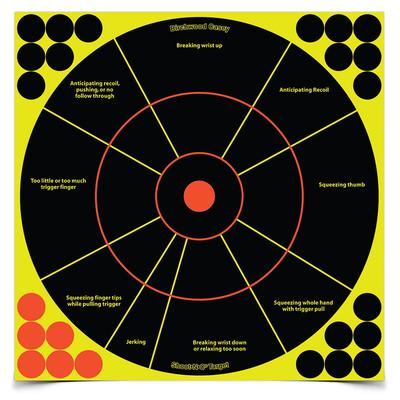 Shoot-N-C Handgun Trainer Target 12 Inch Round 100 Per Package Plus 1800 Pasters