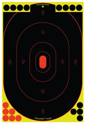Shoot-N-C 12x18 Oval Silhouette 12 Targets 216 Pasters