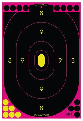 Shoot-N-C Pink Reactive Target 12x18 Inch Silhouette 100 Per Package