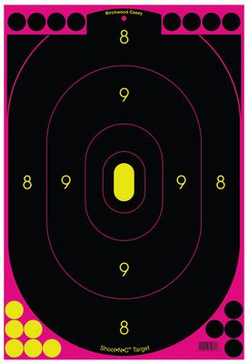 Shoot-N-C Pink Reactive Target 12x18 Inch Silhouette 12 Per Package