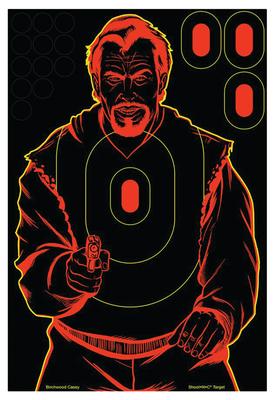 Shoot-N-C Bad Guy Silhouette Target 12x18 Inch 100 Per Package