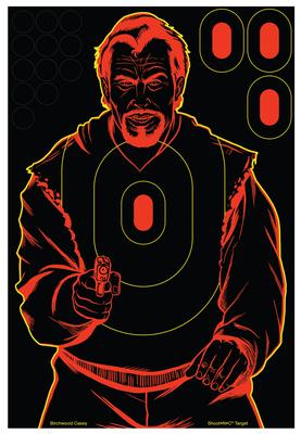 Shoot-N-C Bad Guy Silhouette Target 12x18 Inch 12 Per Package