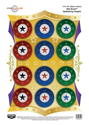 Dirty Bird Pregame Targets Star Burst 12x18 Inch 100 Per Package
