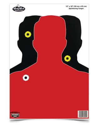 Dirty Bird Silhouette III Splattering Paper Target 12x18 Inch 100 Per Pack