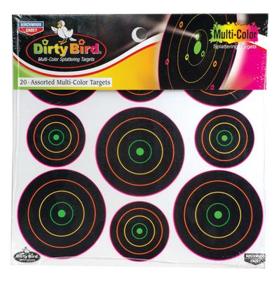 Dirty Bird Multi-Color Targets 80 Two Inch and 100 Three Inch
