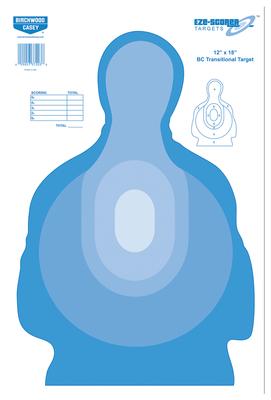 Eze-Scorer BC Transitional Blue Targets BC-27 12x18 Inch 100 Per Package
