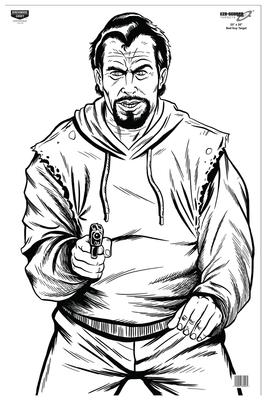 BC Bad Guy Eze-Scorer Silhouette Paper Target 23x35 Inch Folded 5 Per Package