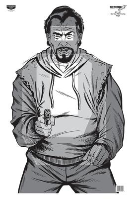Eze-Scorer Bad Guy IPSC Overlay 23x35 Inch 100 Per Case