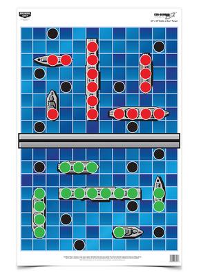 Battle at Sea Eze-Scorer Paper Game Target 23x35 Inch Folded 5 Per Package