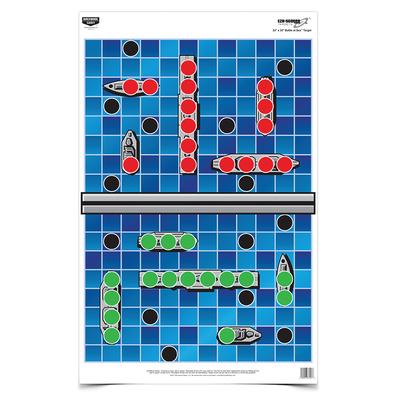 Battle at Sea Eze-Scorer Paper Game Target 23x35 Inch 100 Per Case