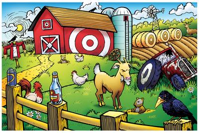 Eze-Scorer Paper Target Broadside of a Barn 23x35 Inch 100 Per Package