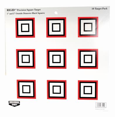 Rigid Paper Target Precision Square 12 Inch 10 Per Package