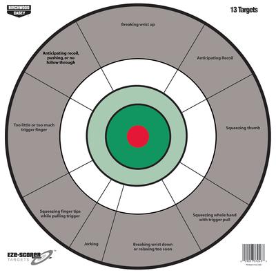 Eze-Scorer Handgun Trainer Paper Targets 12 Inch 13 Per Package