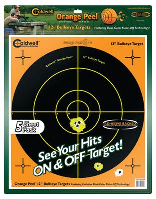 Caldwell Orange Peel Flake Off Bullseye Targets 12 Inch Bullseye 5