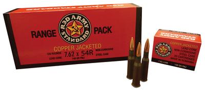 Red Army Standard Ammunition Romania Mfg. 7.62x54R Copper Jacketed 148 Grain Full Metal Jacket 720 Rounds Per Case
