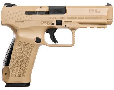 TP9SF Desert 9mm 4.46 Inch Match Grade Barrel Picatinny Rail Desert Tan Cerakote Finish Includes Accessory Kit 18 Round