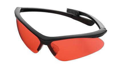 Ballistic Shooting Glasses Open Frame Black Frame Rose Lens