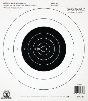 25 Yard Slowfire Paper Target 12 Per Pack