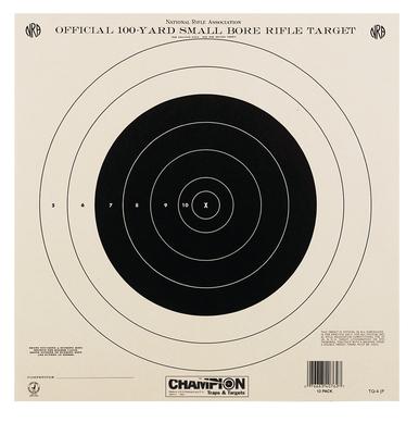 100 Yard Single Bullseye Paper Target 100 Per Pack