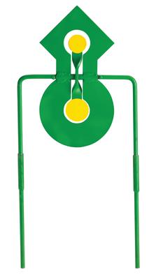 Double Reaction Metal Spinner Target .22 Caliber Rimfire Radiation Green