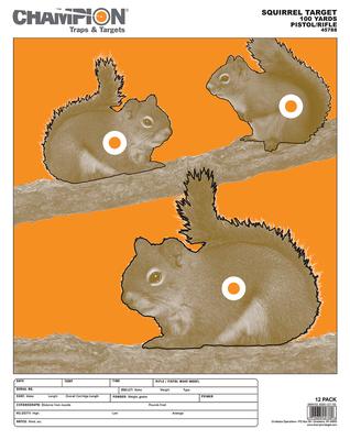 Large Squirrels Target 12 Pack