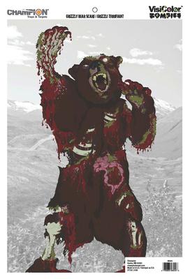 Zombie VisiColor Targets Bulk Pack 12x18 Inches Kodiak Bear 50 Per Pack