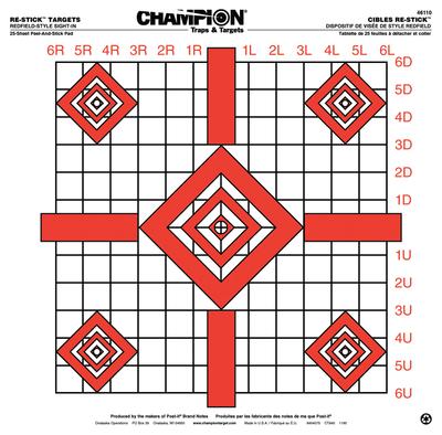 Re-Stick Targets Redfield-Style Precision Sight-In 16x15.75 Inch
