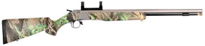 Wolf 209 Magnum .50 Caliber 24 Inch Stainless Steel Barrel Fiber Optic Sights Realtree Hardwoods Green HD Stock