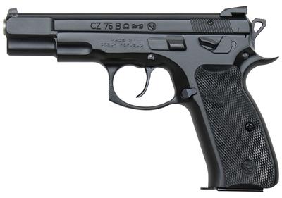 CZ 75 B Omega Convertible 9mm 4.6 Inch Barrel Fixed 3-Dot Sights Decocker/Safety Black Grips 10 Round