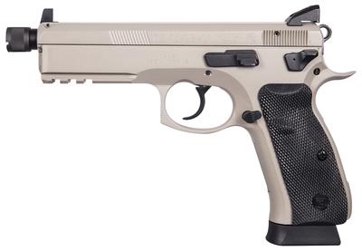 CZ 75 SP-01 Suppressor Ready 9mm 5.2 Inch Threaded Barrel High Tritium 3-Dot Sights Decocker Urban Grey Finish 10 Round