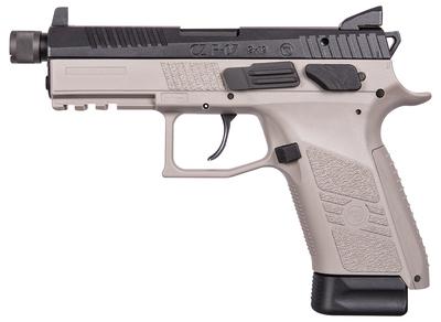 CZ P-07 Suppressor Ready 9mm Luger 4.5 Inch Threaded Barrel High Tritium 3-Dot Sights Urban Grey Finish Black Slide 10 Round