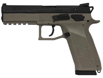 CZ P-09 Duty 9mm 4.5 Inch Barrel Black Finish Tritium Night Sights Flat Dark Earth Polymer Frame 19 Round