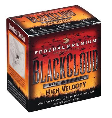Premium Black Cloud Waterfowl High Velocity 12 Gauge 3 Inch 1635 FPS 1.125 Ounce Size 3 Shot 25 Per Box