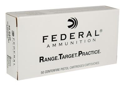 Federal Range and Target Handgun Ammunition .40 S&W 165 Grain Full Metal Jacket