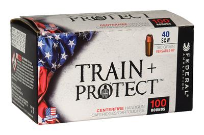 Federal Train + Protect .40 S&W 180 Grain VHP 100 Per Box