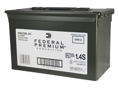American Eagle .223 Remington 55 Grain Full Metal Jacket Boattail 1000 Round Can