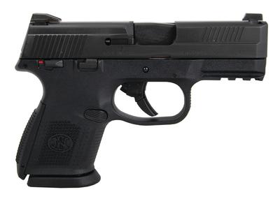 FNS Compact .40 S&W 3.6 Inch Barrel Black Slide Fixed 3-Dot Sights Manual Safety 14 Round