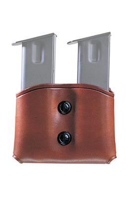 D.M.C. Double Magazine Leather Carrier For .45 Staggered Tan Ambidextrous