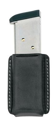 Q.M.C. Leather Magazine Case .357/.40/9mm Staggered Metal Black Ambidextrous
