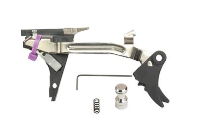 Fulcrum Drop In Trigger Kit Black Trigger Pad with Black Safety for Gen 4 Glock 17/19/26/34
