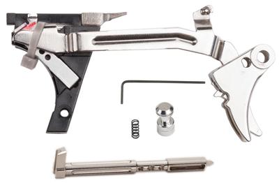 Fulcrum Ultimate Trigger Kit Stainless Trigger Pad with Black Safety for Glock 36