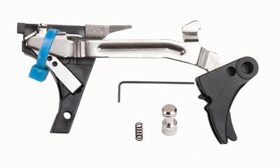 Fulcrum Drop In Trigger Kit Black Trigger Pad with Black Safety for Gen 1/2/3 Glock 17/19/26/34