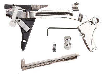 Fulcrum Ultimate Trigger Kit Stainless Trigger Pad with Black Safety for Glock 20SF/29SF