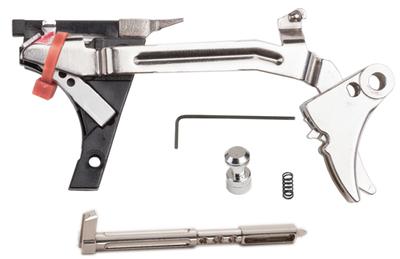 Fulcrum Ultimate Trigger Kit Stainless Trigger Pad with Black Safety for Glock 37/38/39