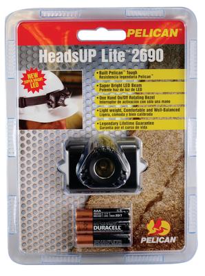 HeadsUp Lite 2690 LED Light With Adjustable Strap Uses 3 AAA Alkaline Batteries 60 Lumens Black