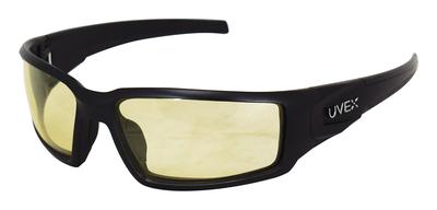 Uvex Extreme Hypershock Safety Glasses Full Black Frame/Amber Lens