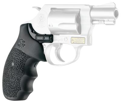 Laser Enhanced Rubber MonoGrip for Smith & Wesson J Frame Government Models Black