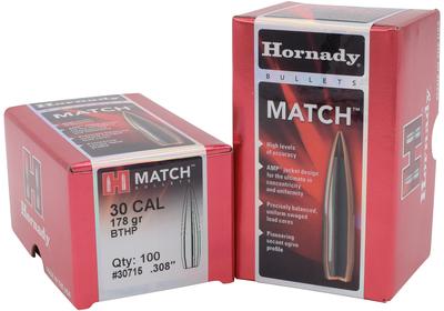 Match Bullets .308 Diameter 178 Grain Boattail Hollow Point